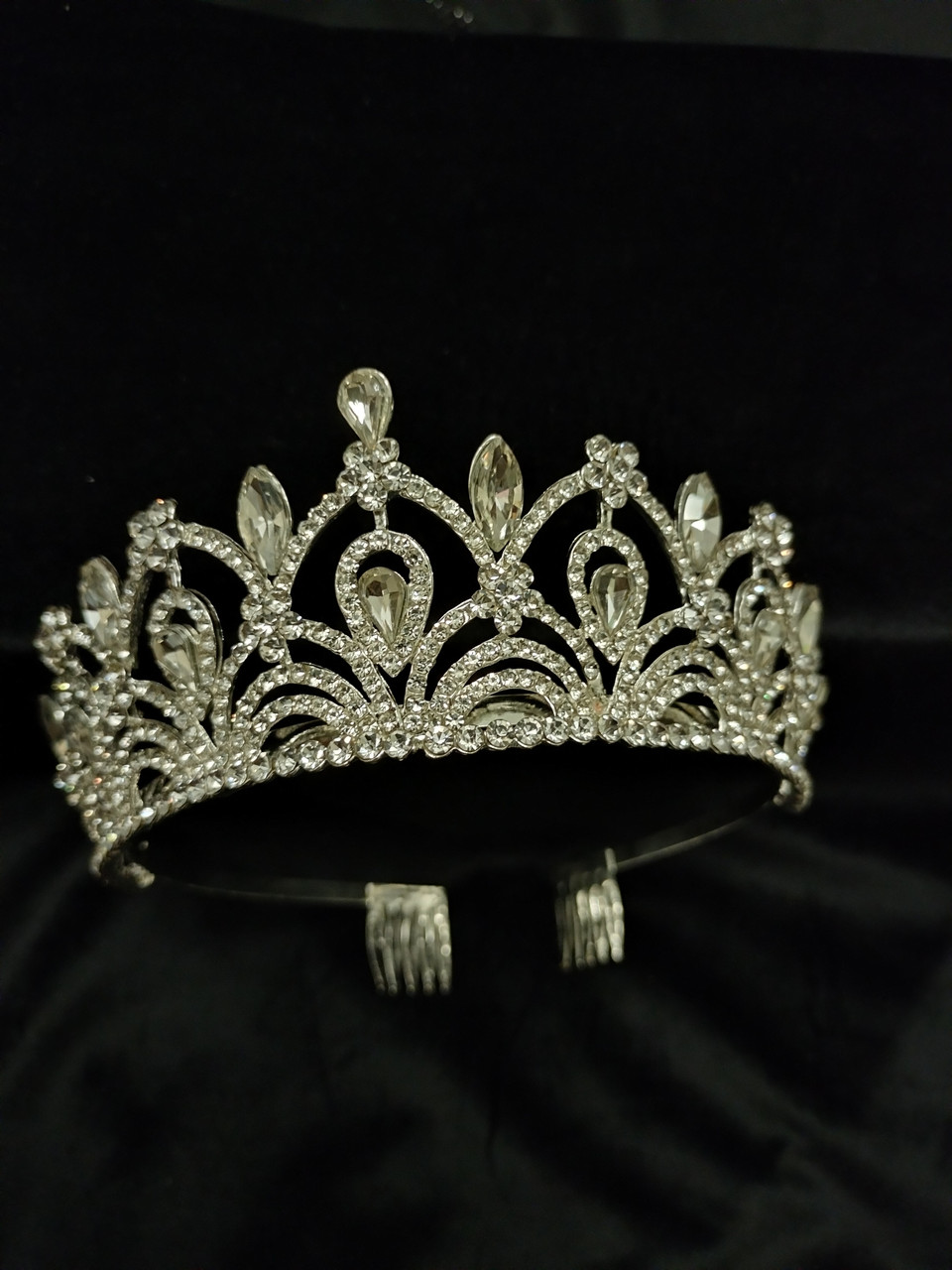 Ніжна діадема з камінням SWAROVSKI, срібло