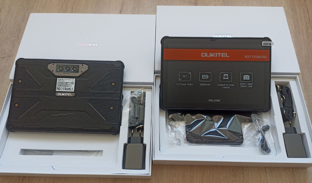 Планшет Oukitel RT7 TITAN 5G Black 12\256GB 32000mAh 10,1" 33W Power Adapter IP68/IP69