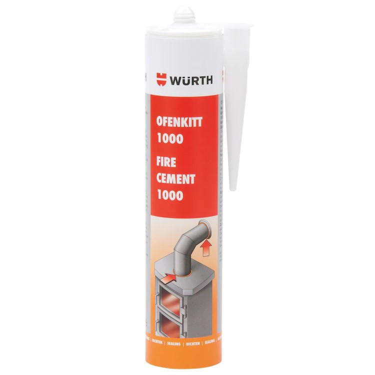 Термостійкий герметик Wurth Fire Cement 1000 310 мл сірий