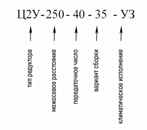 Купить двухступенчатый горизонтальный редуктор Ц2У-250 в Украине