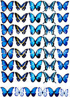 Бабочки 004 печать на сахарной бумаге