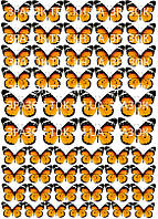Бабочки 009 печать на сахарной бумаге