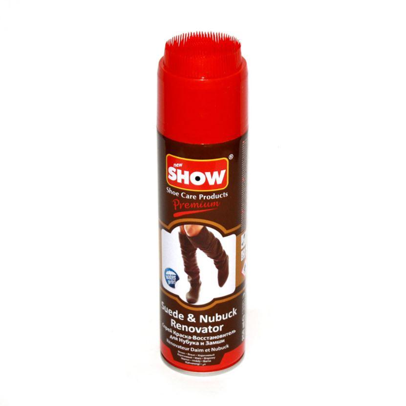 Фарба д/замші, нубуку, велюру "SHOW" 250 мл. коричнева 1/12, фото 1