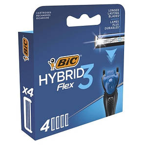 Змінні касети до станка BIC Flex 3 Hybrid 4 шт.