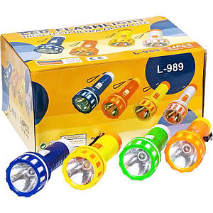 Ліхтарик світлодіодний на батарейках 3*АG13(LR44), 11*2,5*4 см (989) 1/24