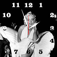 Настенные часы на стекле "Marilyn Monroe" кварцевые