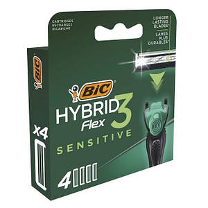 Змінні касети до станка BIC Flex 3 Hybrid Sensitive 4 шт.