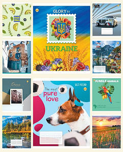 Зшитий (36 арк.=) "Тетрада" Тверда 32401 Мікс 1, 20/240