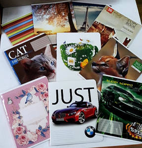 Зшитий (36 арк.=) "Тетрада" серія Мікс, з УФ-Лак покриттям, 20/240