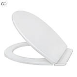 Сидіння для унітаза з планкою, 369х464 мм. "Креплення за осями 15-16 см", фото 6