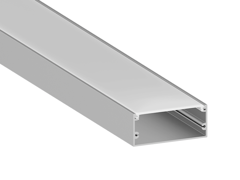 Алюмінієвий профіль для світлодіодної стрічки АЛ-46 2 метра анодований накладний LEDUA, фото 1