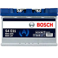 Акумулятор BOSCH EFB S4E 111 L4  80Ah 800A R+ (правий +)