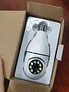 Бездротова поворотна камера відеоспостереження IP у плафоні для лампочки E-smarter E 27 Full-HD 2MP c Wi Fi, фото 6