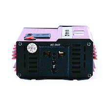 Інвертор перетворювач напруги Power Inverter 800W 12-220V, 4 USB порти, 1 розетка 220V, фото 4