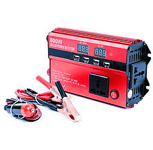 Інвертор перетворювач напруги Power Inverter 800W 12-220V, 4 USB порти, 1 розетка 220V, фото 3