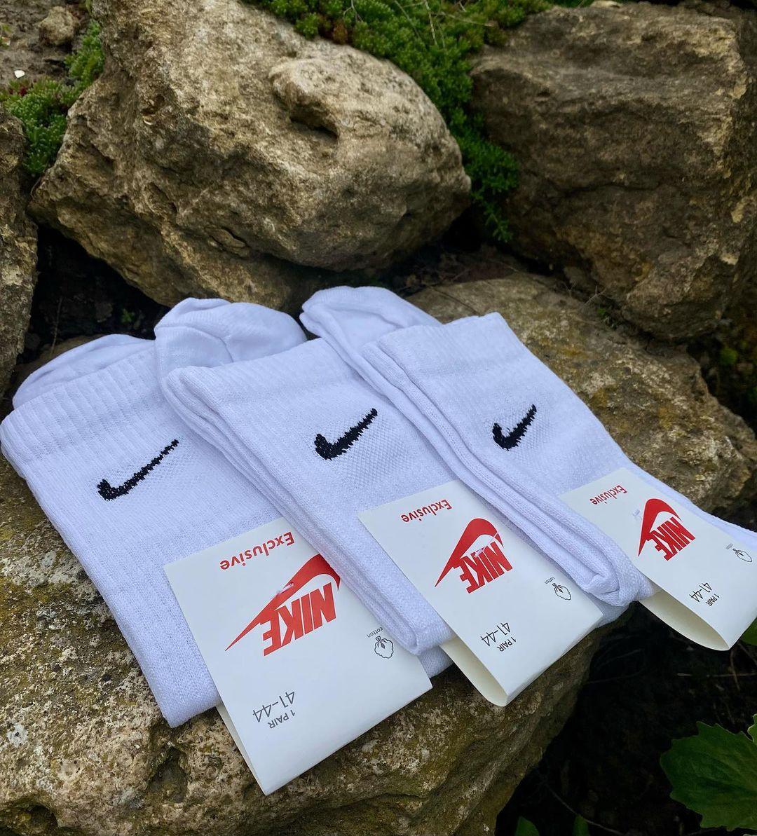 5 пар в упаковці, шкарпетки NIKE високі білі 36-39р.