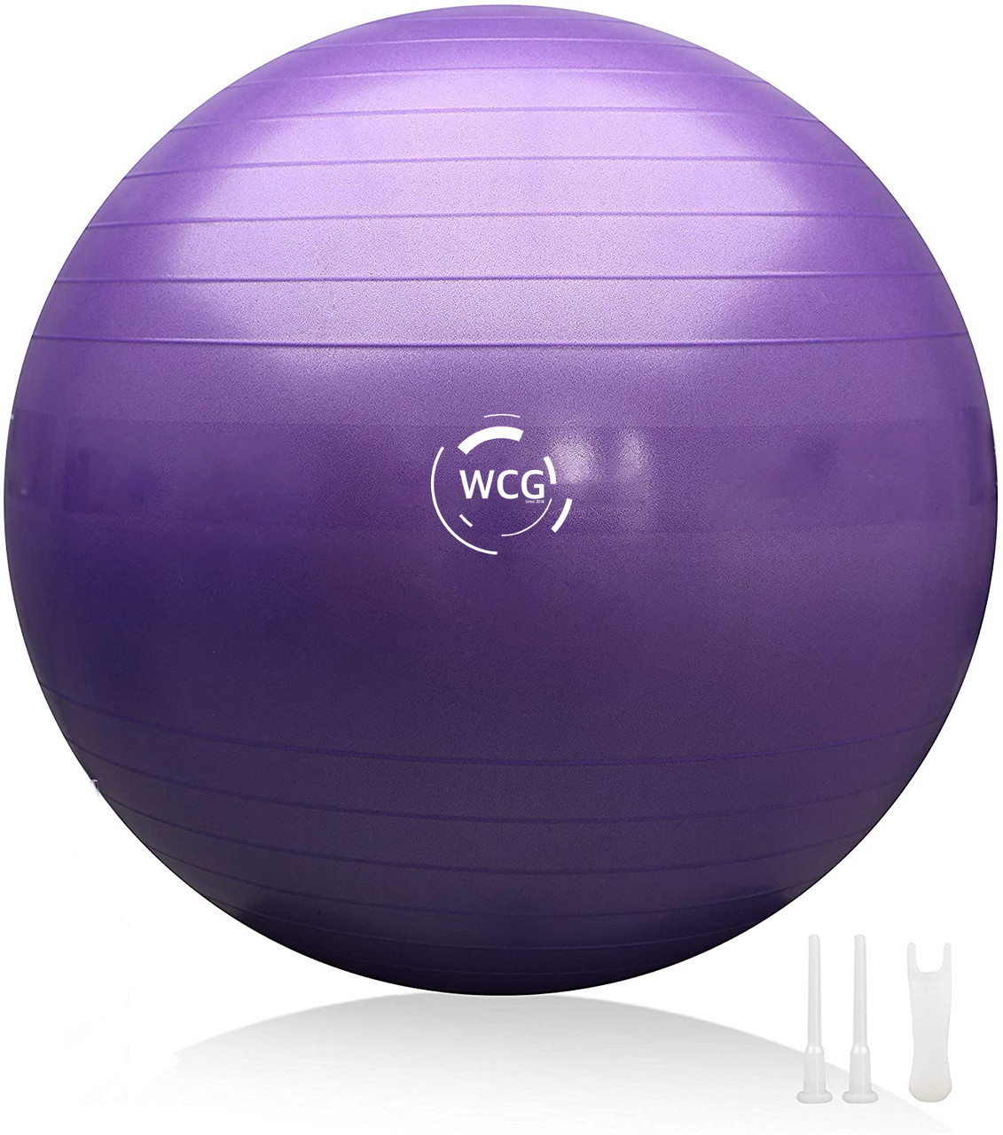 М'яч для фітнесу (фітбол) WCG 65 Anti-Burst 300кг Фіолетовий, фото 1