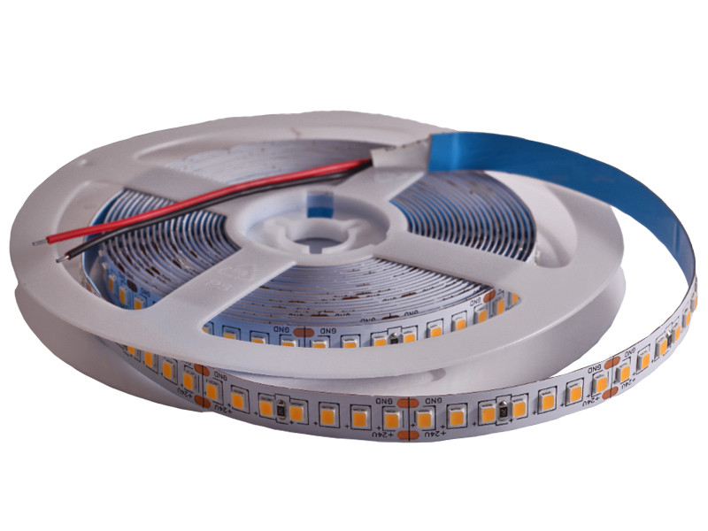 Світлодіодна стрічка 3528-168led-10mm-24V 13W/m IP20 тепло білий, 2 роки гарантії AVT