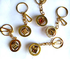 Брелок кубик металевий Казино