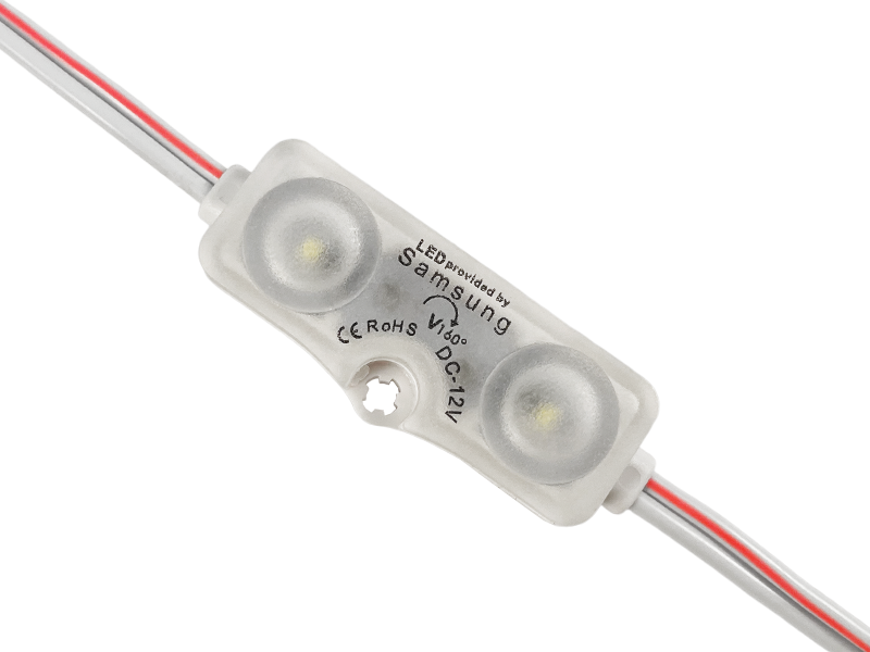 Світлодіодні модулі 2835-2smd 12V 0,15ватт Samsung IP67 з лінзою білий (по 20шт пластина) LEDUA