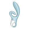 Вібратор-кролик Satisfyer Touch Me Blue, подвійний відросток, 3 потужні мотори, фото 2