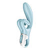 Вібратор-кролик Satisfyer Touch Me Blue, подвійний відросток, 3 потужні мотори, фото 5