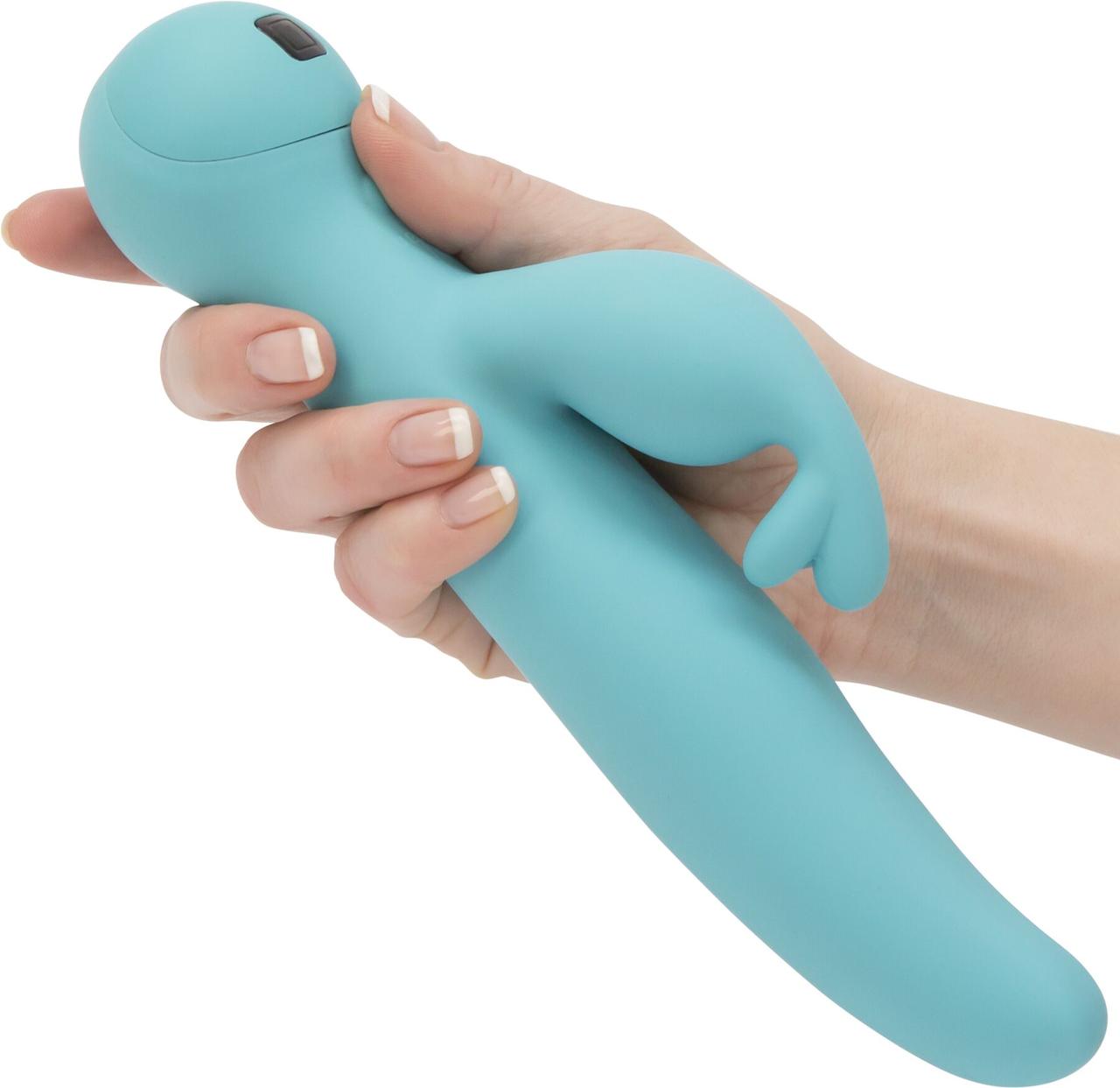 Вібратор-кролик Touch by SWAN — Trio Teal, сенсорне керування, ротація, діаметр 3,8 см, фото 1