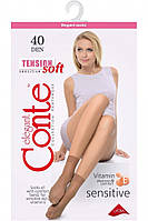 Носки женские Conte Tension soft 40 Den 14С-55СП, 1 пара полиамидные  ONESIZE nero