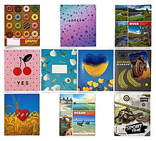 Зошит (36 арк.#) "Тетрада" ГІБРИДНИЙ + Вибірковий УФ-лак ТМ Фемілі Лайн, 20/240