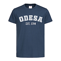 Темно-синяя детская футболка Одесса (2-28-1-темно-синій)