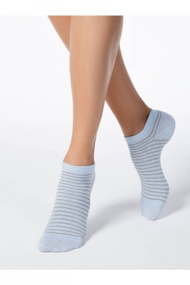 Шкарпетки жіночі Conte Active (121) короткі люрекс 25 (38-39) світло-блакитний