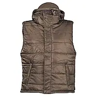 Мужская зимняя жилетка с капюшоном/ Тактическая жилетка олива/ Демисезонная безрукавка MFH Vest Olive
