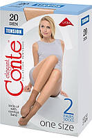 Носки женские Conte Tension 20 Den, 2 пары ONESIZE natural