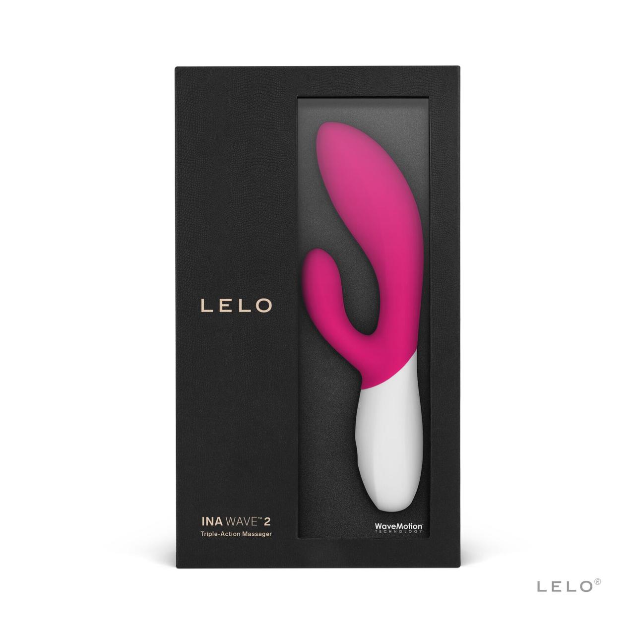 Вібратор-кролик LELO Ina Wave 2 Cerise, що ваблює рух дула + вібрації 777shop.com.ua, фото 1
