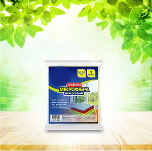 ТМ "Господар" Серветки з мікрофібри універсальна (30*30см.) 3 шт. 25шт./уп УБ1, фото 1