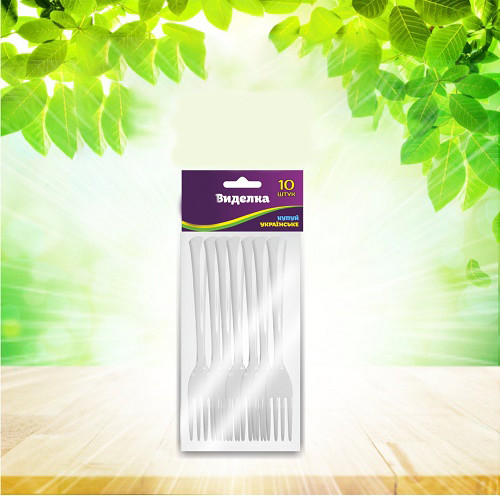 ТМ "царар" Бiлка пластикова біла 10 шт. 80 шт./уп УВ19-10-55, фото 1