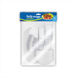 ТМ "Господар" Набір посуду Барбекю (тарілка ПАПЕРОВА) 10 персон 1/30, фото 1