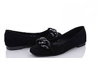 Черные замшевые туфли плоская подошва 38