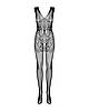 Бодистокінг Obsessive Bodystocking F234 S/M/L, абстрактний малюнок, глибоке декольте, фото 5