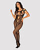 Бодистокінг Obsessive Bodystocking G322 S/M/L, фантазмагорично-силуетний крій, фото 3