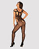 Бодистокінг Obsessive Bodystocking G322 S/M/L, фантазмагорично-силуетний крій, фото 4