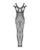 Бодистокінг Obsessive Bodystocking G322 S/M/L, фантазмагорично-силуетний крій, фото 6