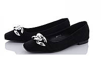 Женские черные замшевые туфли 38