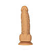 Фалоімітатор ADDICTION Dual Density Silicone Dildo Caramel 8″, присоска, діаметр 4,3 см, віброкуля, довжина 20,3 см, фото 4