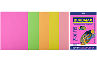 Бумага кольровая Buromax А4/80гр 5кол*4шт/20арк Neon