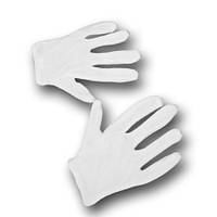 Рукавички білі для офіціанта розмір "М" 12 пар/уп.