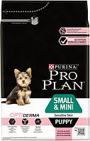 Purina Pro Plan Small & Mini Sensitive Skin Puppy Salmon 3 кг / Пурина Про План Смолл Мини Паппи Лосось корм