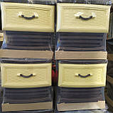 Пластиковий комод великий сітка бежево-коричневий 93х40х52 см, фото 10