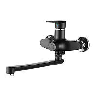 Змішувач для ванни Brinex одноважільний із термопластику 35B 005 (без шланга та лійки) чорний