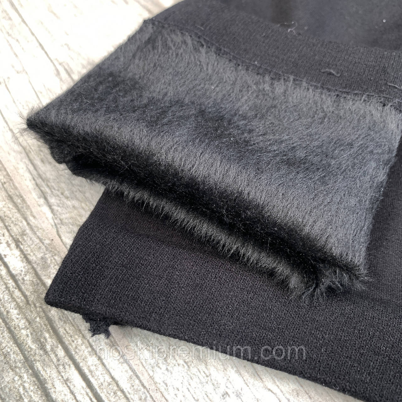 Лосины женские бесшовные шерсть хлопок на меху Jujube, размер L-4XL, чёрные, 933 - фото 2 - id-p1961694821